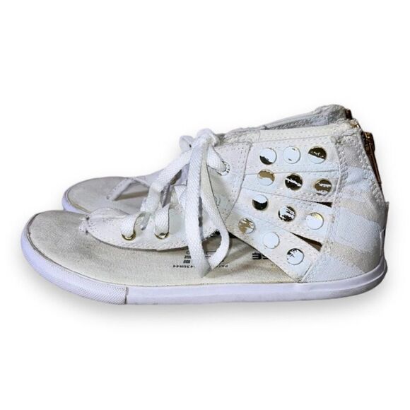 Converse Chuck Taylor CT Gladiator Hi White /Gold 547243F Women's 6 - Picture 2 of 11